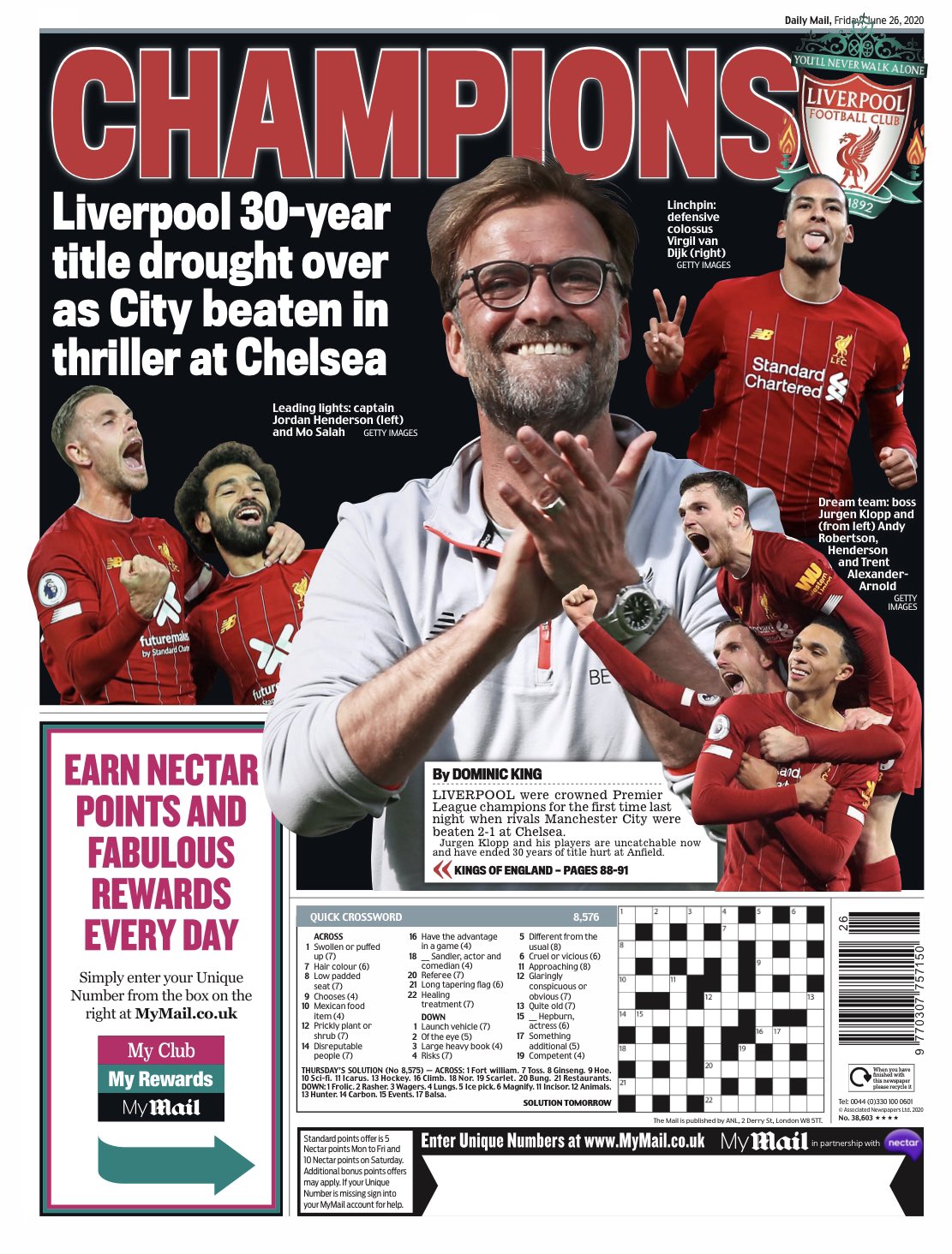 Daily Mail Backpage (26.06.2020)